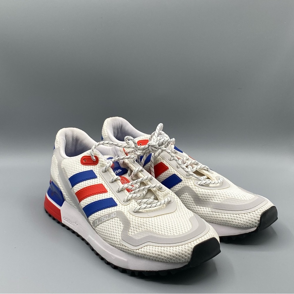 ADIDAS Shoes ZX 750 White COLLEGIATE ROYAL RED Running​ - Picture 4 of 4